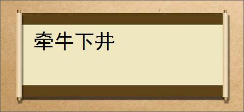 牵牛下井