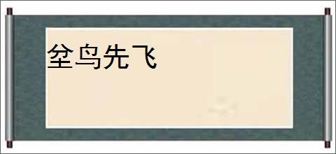 坌鸟先飞