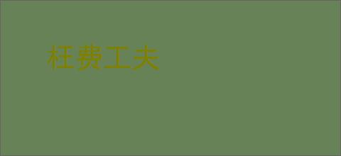 枉费工夫