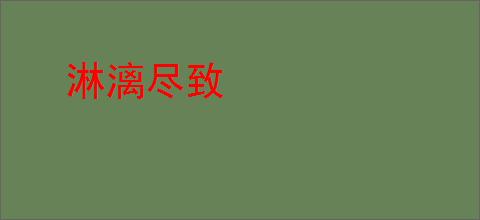 淋漓尽致