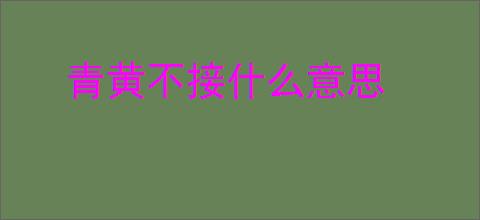 青黄不接什么意思