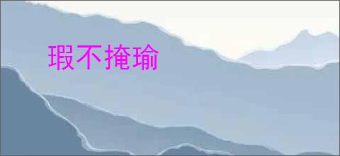 瑕不掩瑜