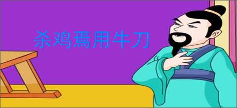 杀鸡焉用牛刀