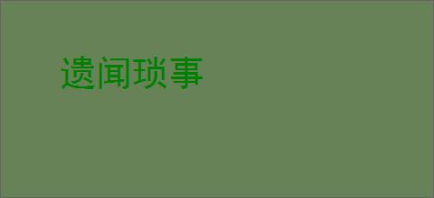 遗闻琐事