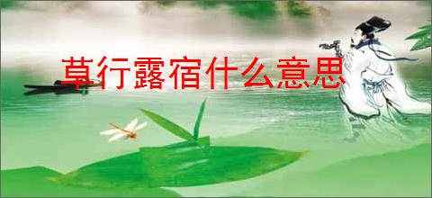 草行露宿什么意思