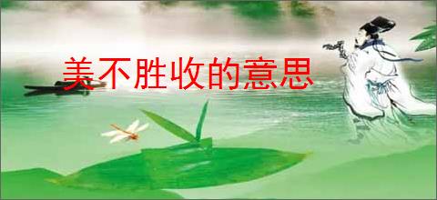 美不胜收的意思