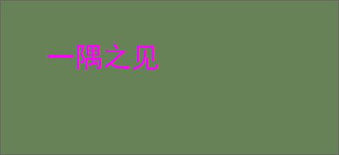 一隅之见