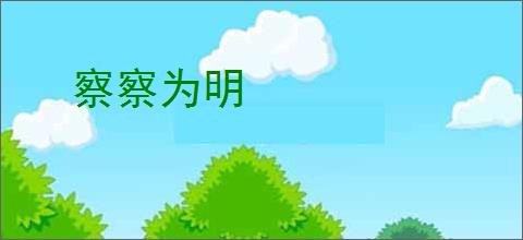 察察为明