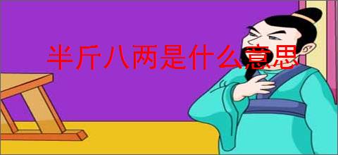 半斤八两是什么意思