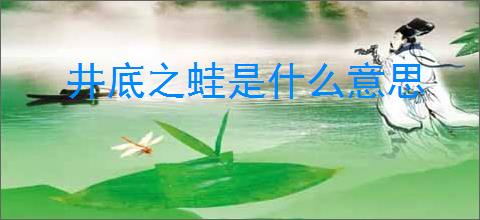井底之蛙是什么意思
