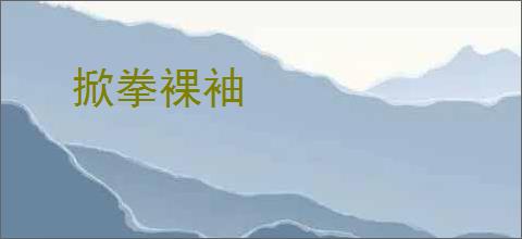 掀拳裸袖